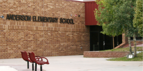 Anderson Elementary main entrance to use when entering during school hours