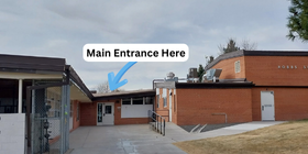 Hobbs Elementary main entrance to use when entering during school hours