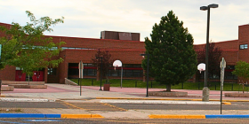 Johnson Jr. High main entrance to use when entering during school hours