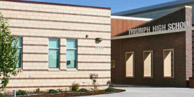 Triumph High School main entrance to use when entering during school hours