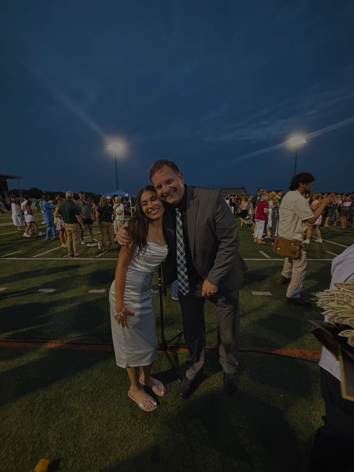 Graduation night with Mr. Sparmblack and student