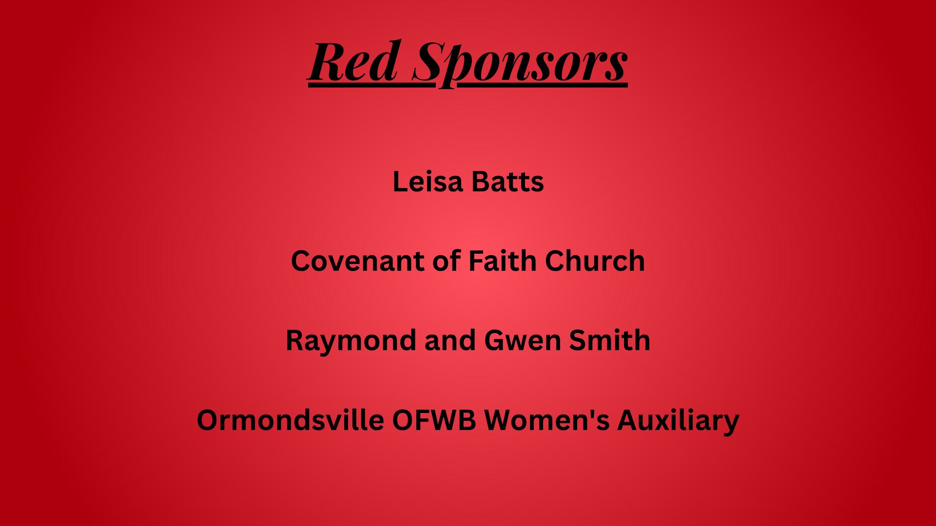 Red Sponsors