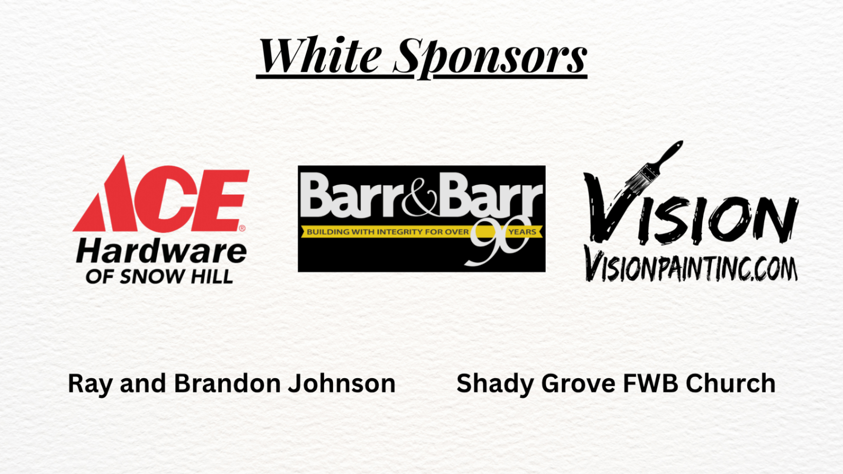 White Sponsors