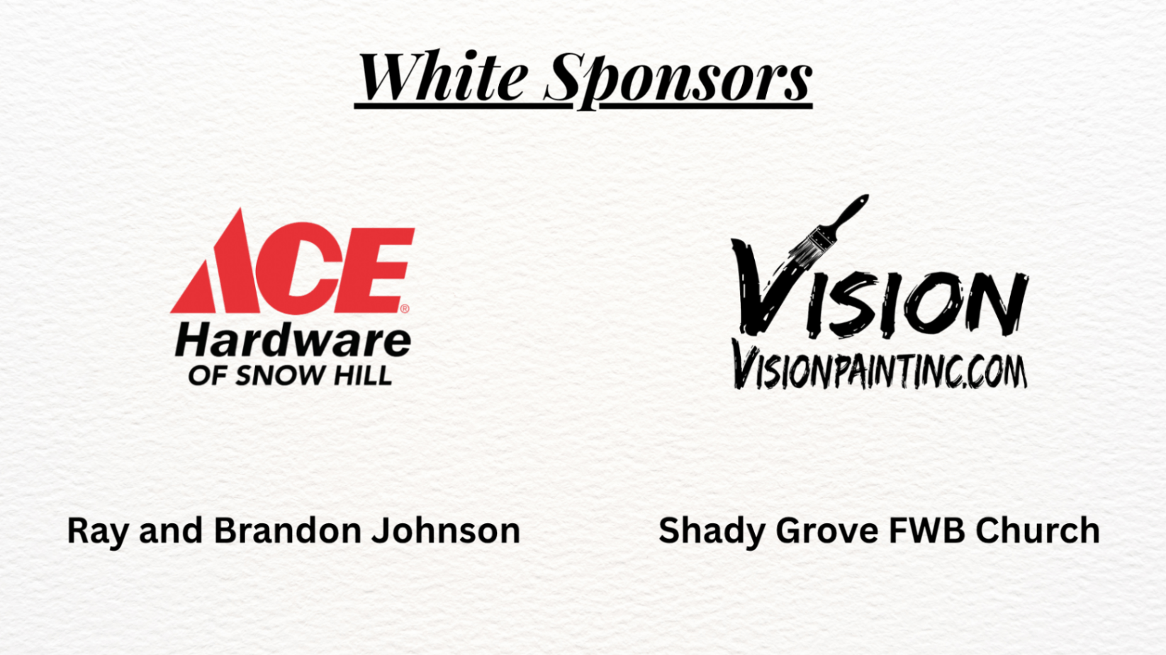 White Sponsors