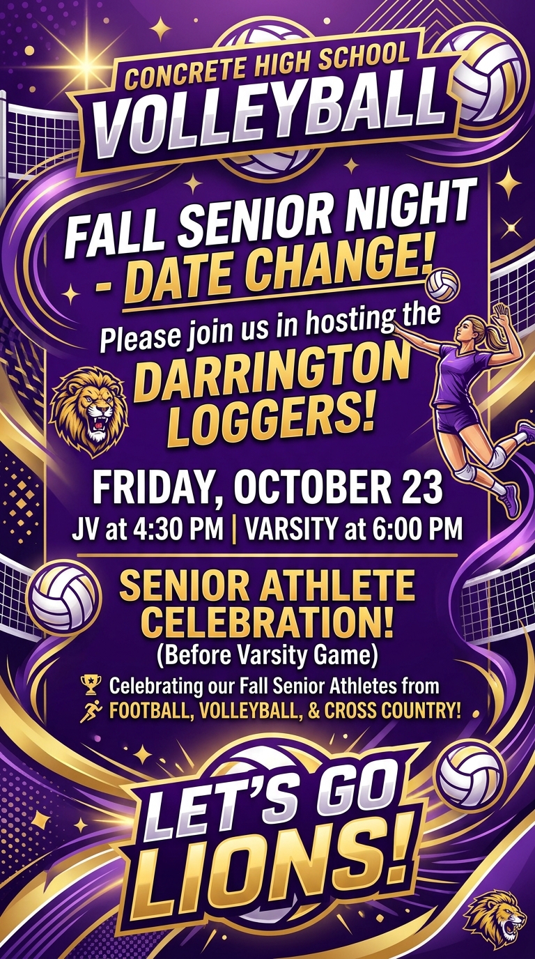 Fall Senior Night Flyer