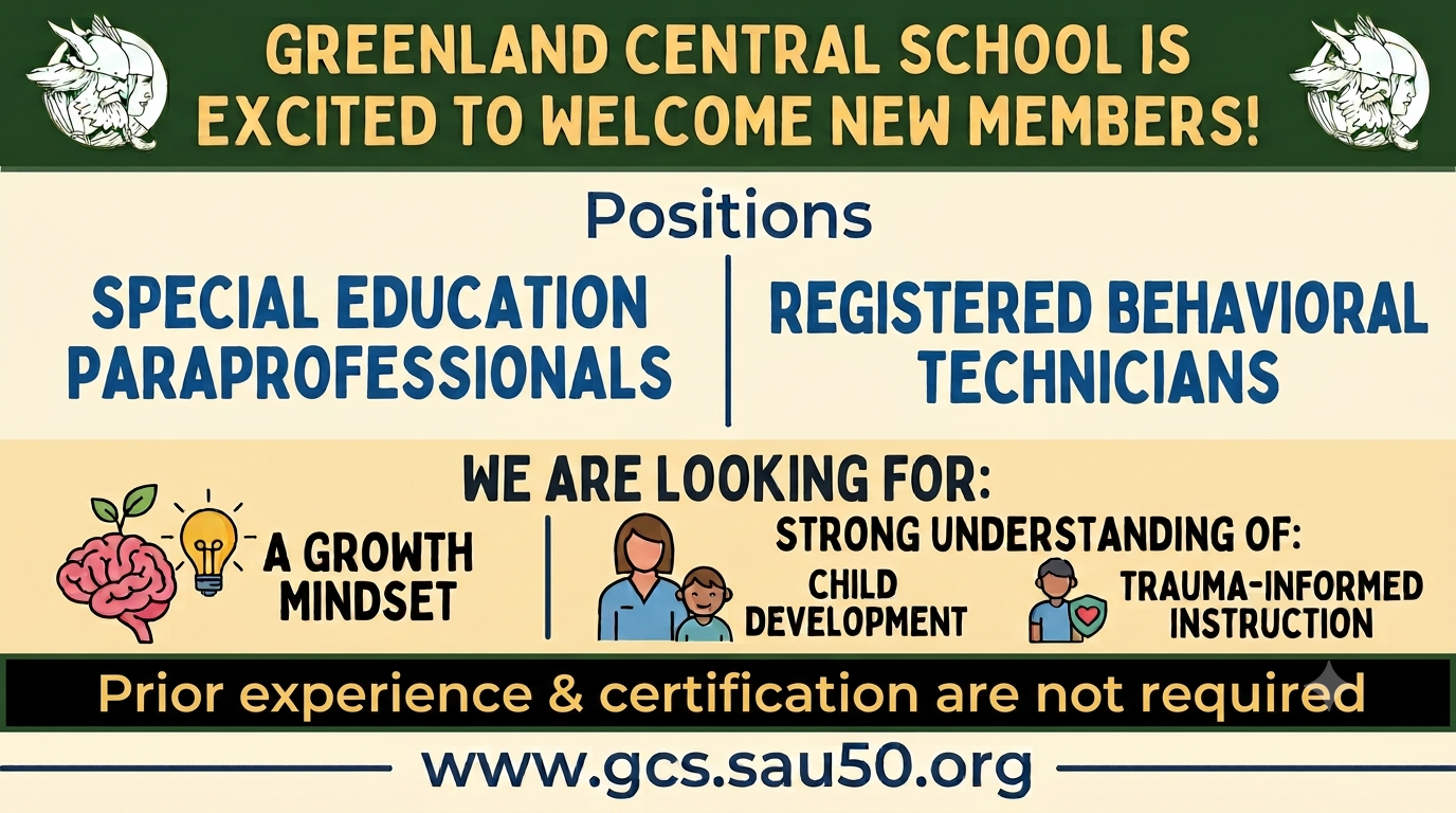 Open Positions at GCS for 2026-2027