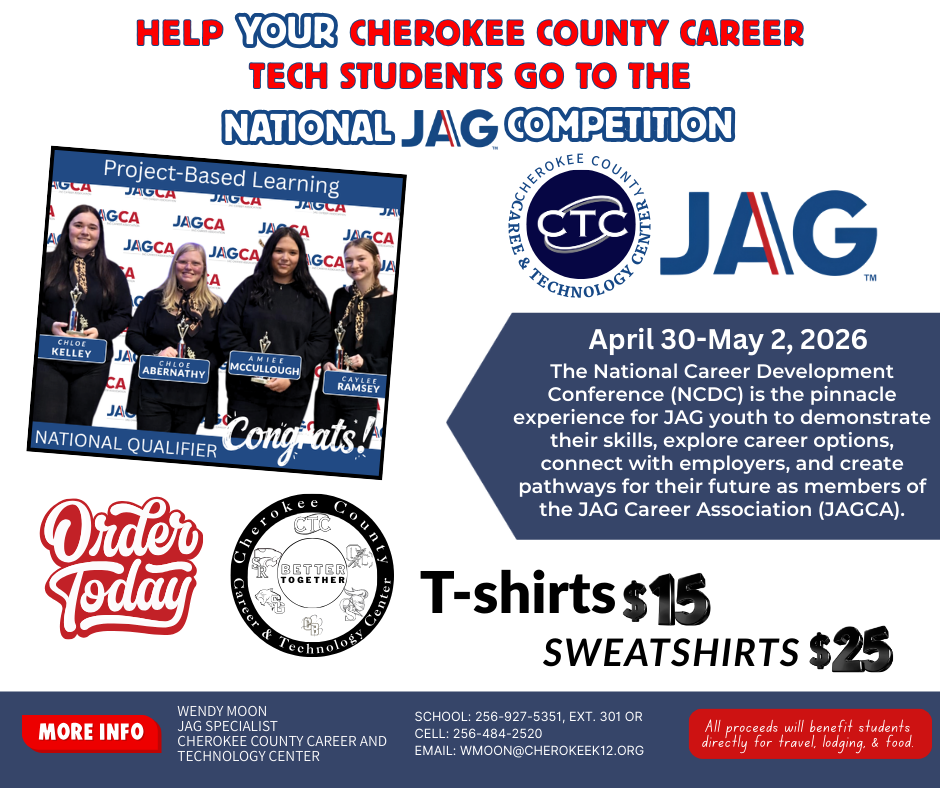 help jag students go to nationals flyer ad for t-shirts and sweatshirts