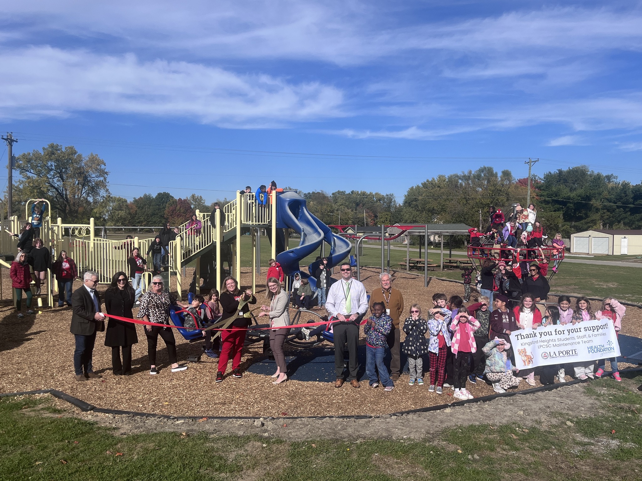 Kingsford Heights Elementary School Celebrates New Playground
