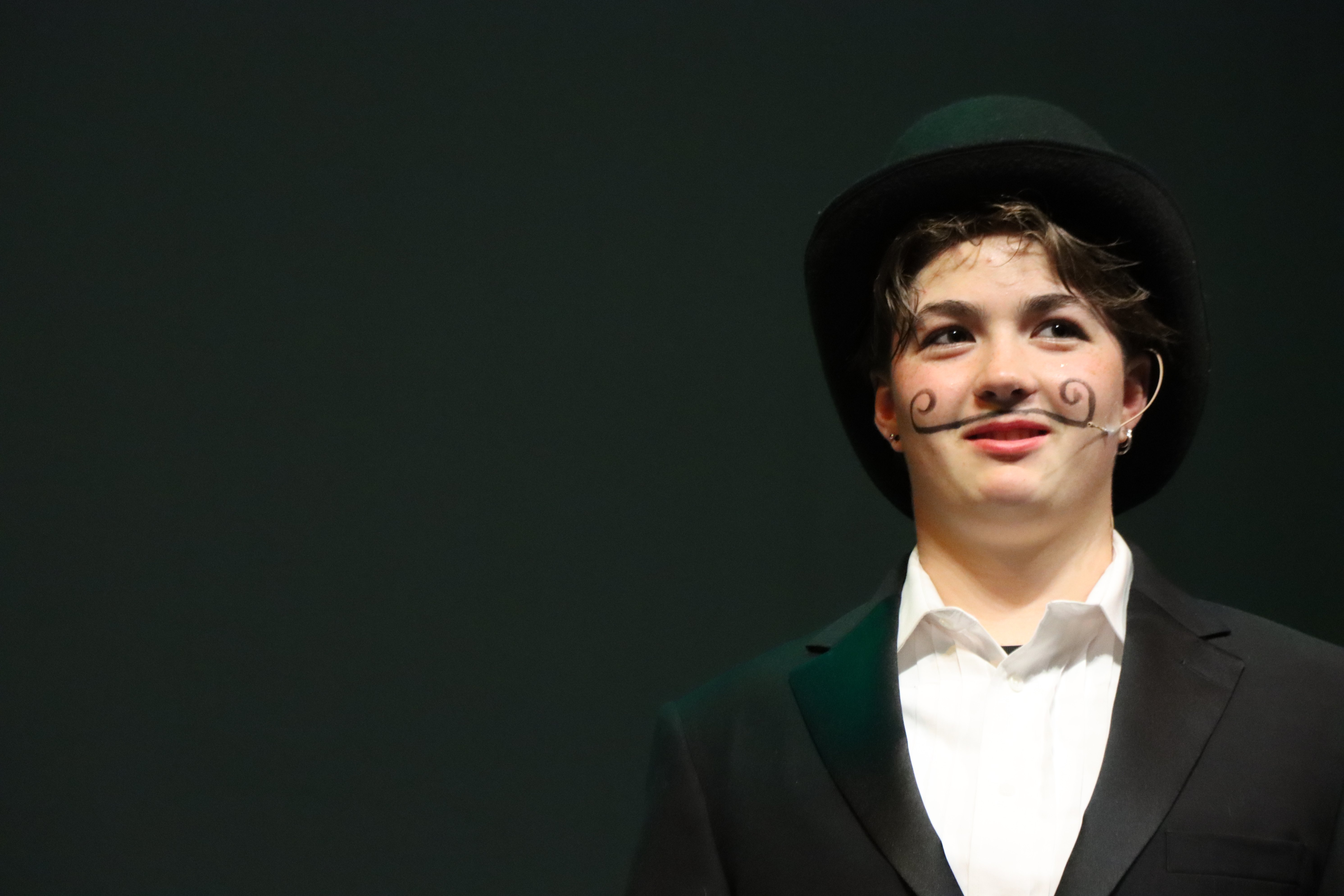 student actor on stage