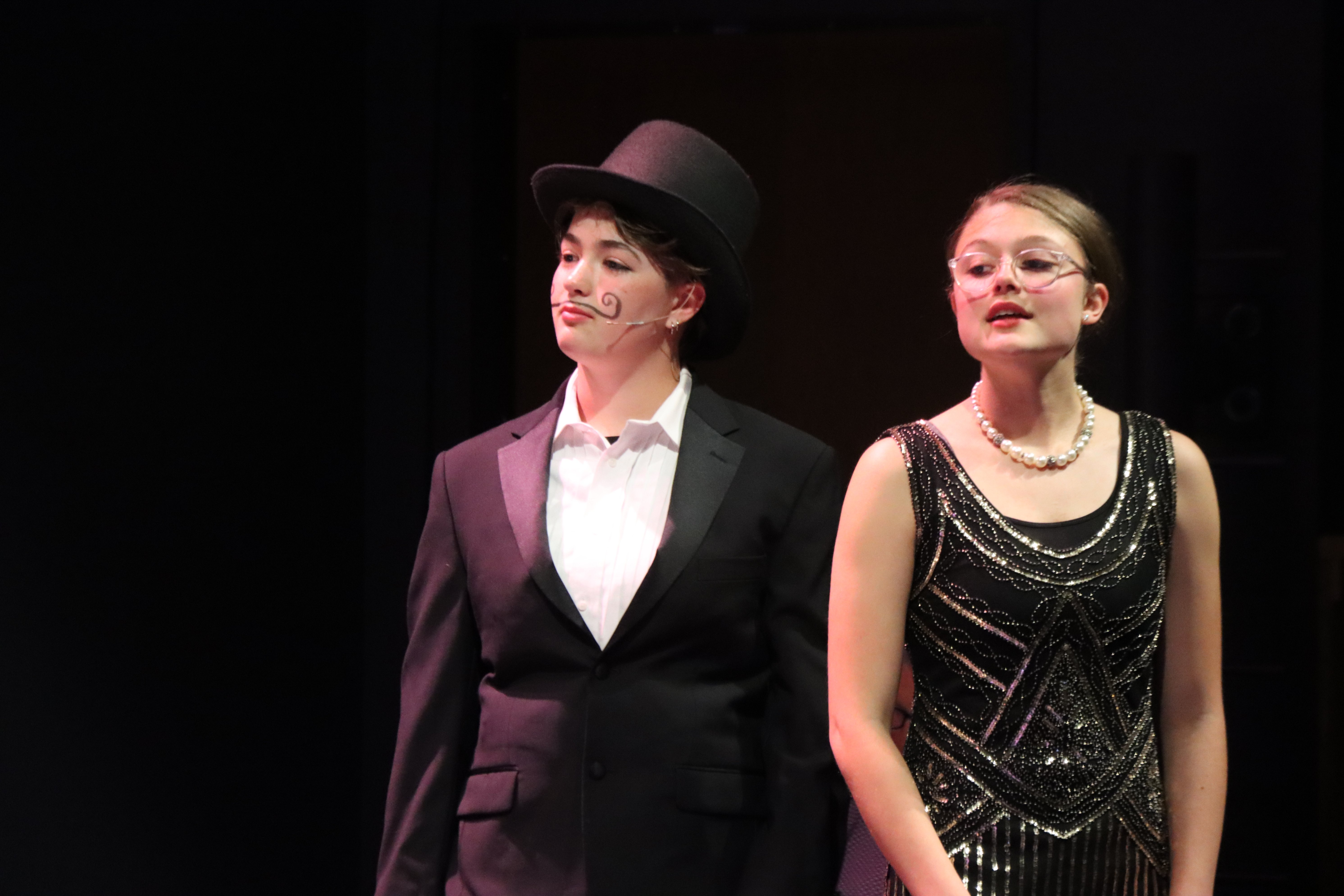 student actors on stage