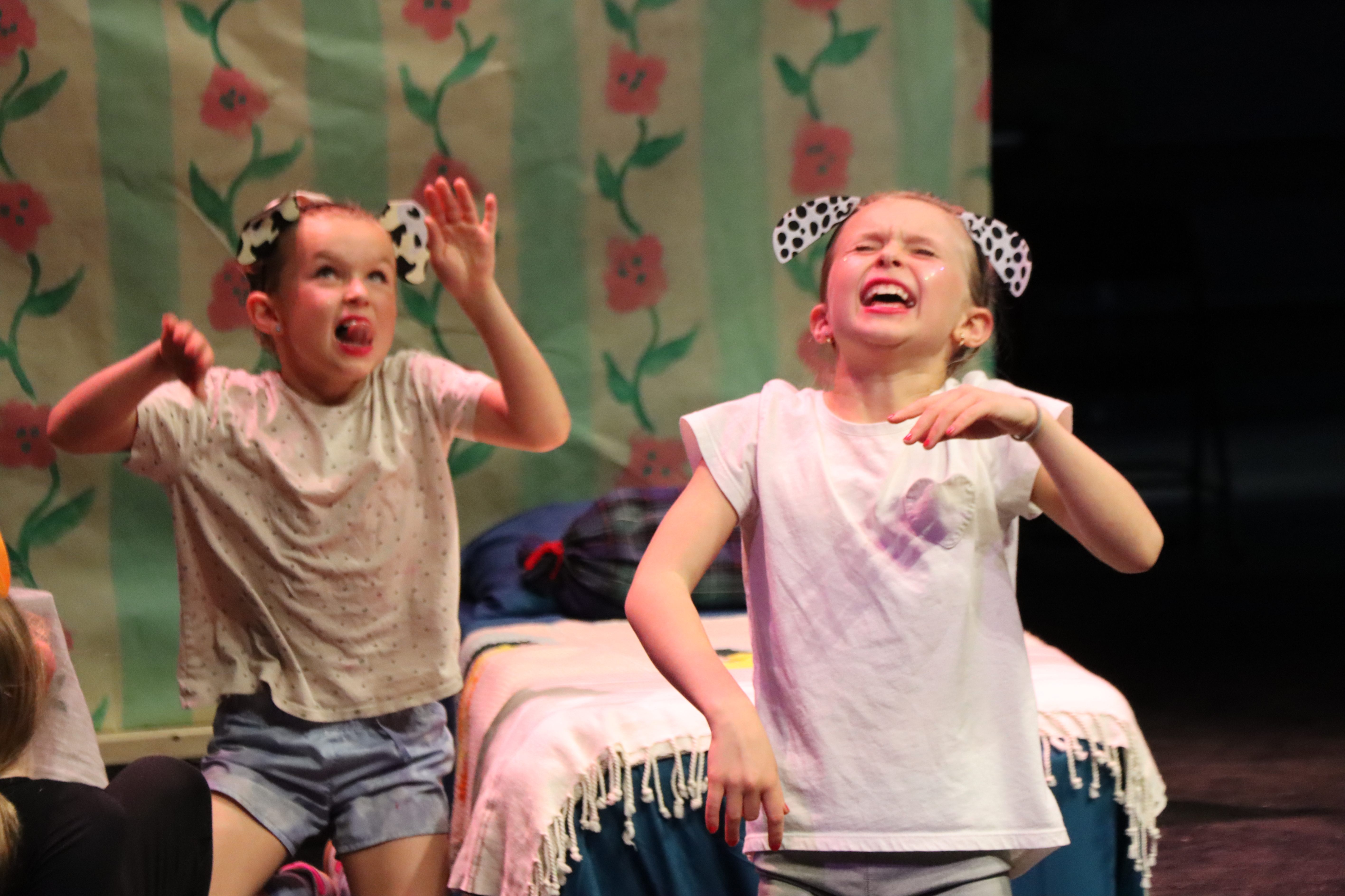 student actors on stage