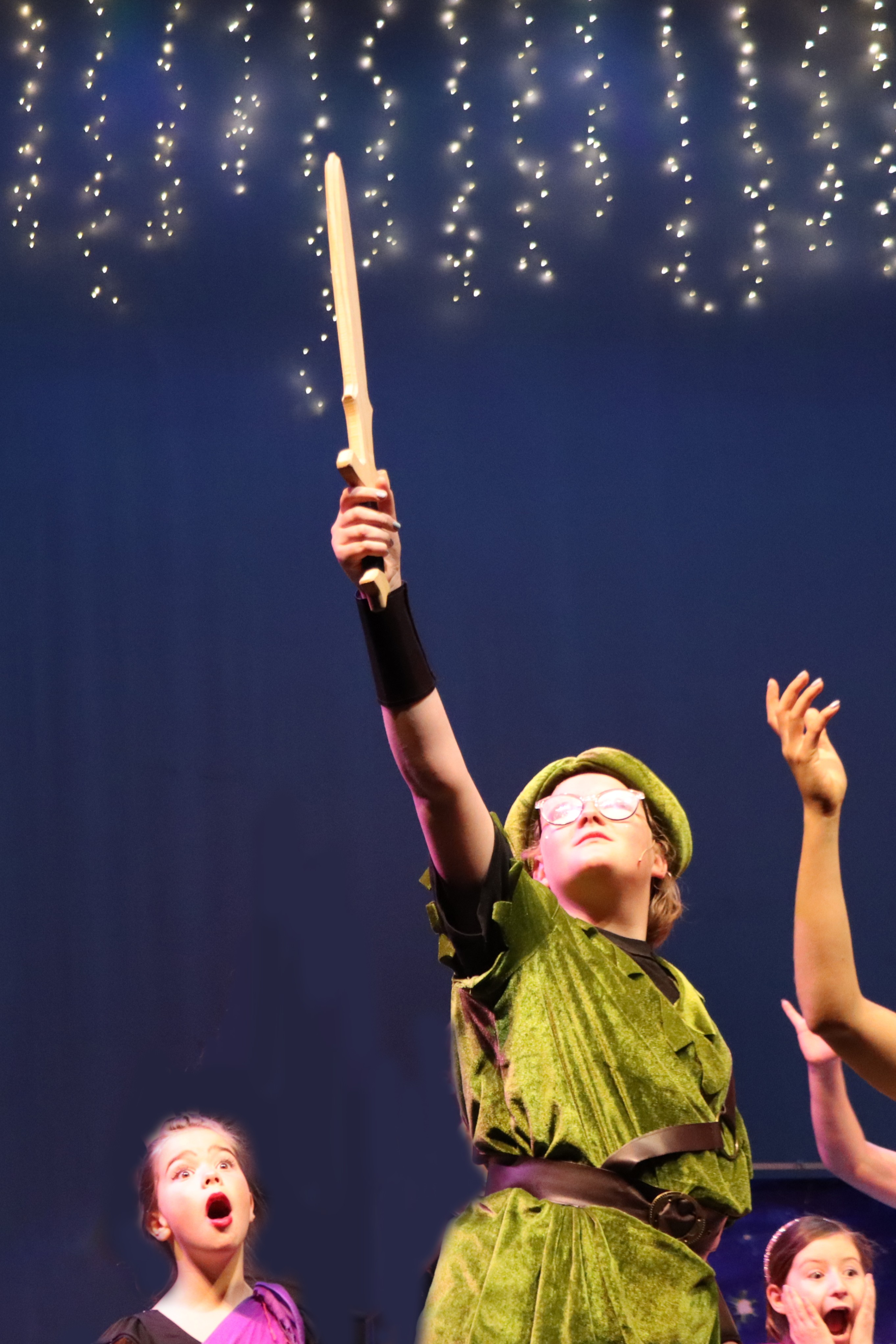 student actors on stage