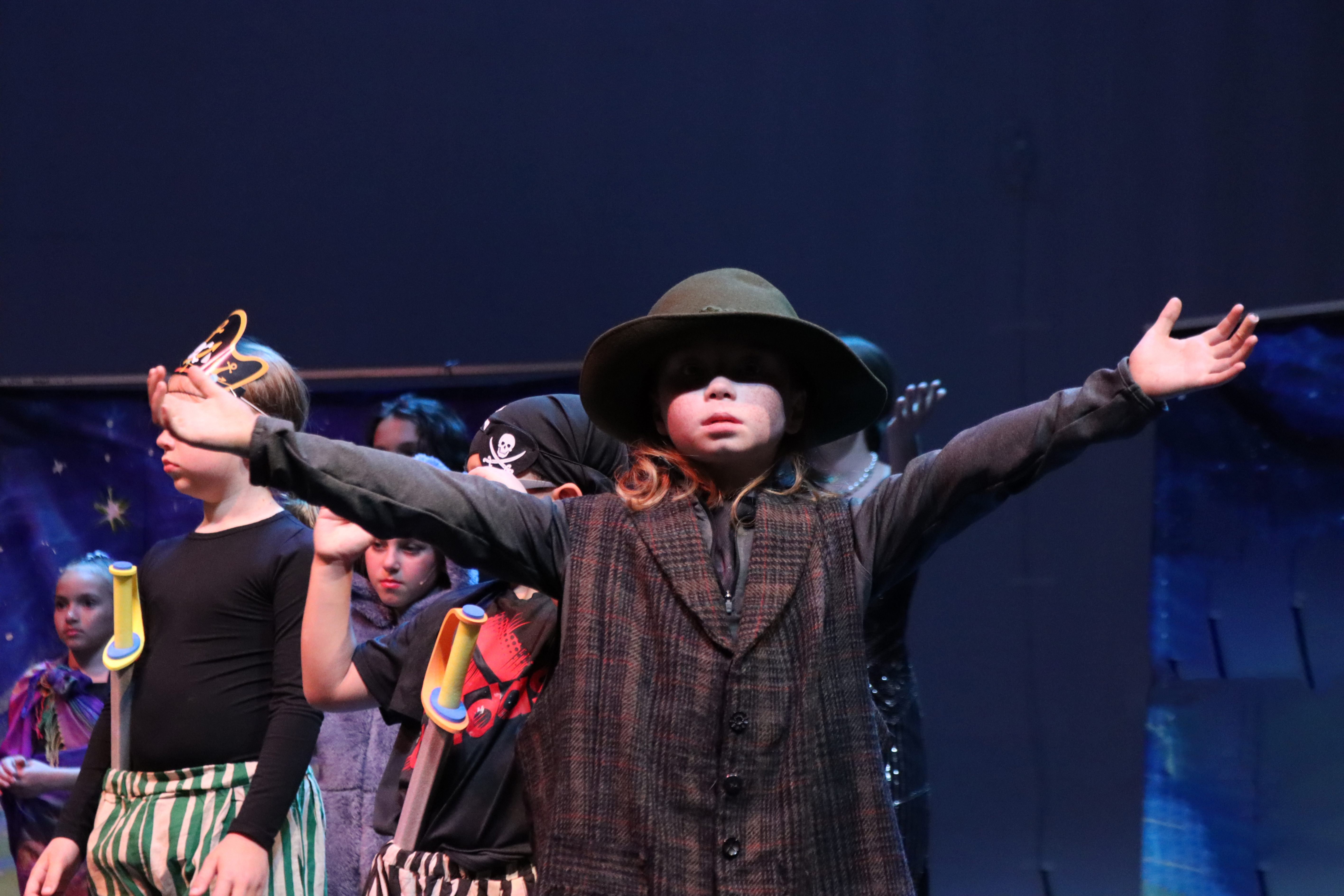 student actors on stage