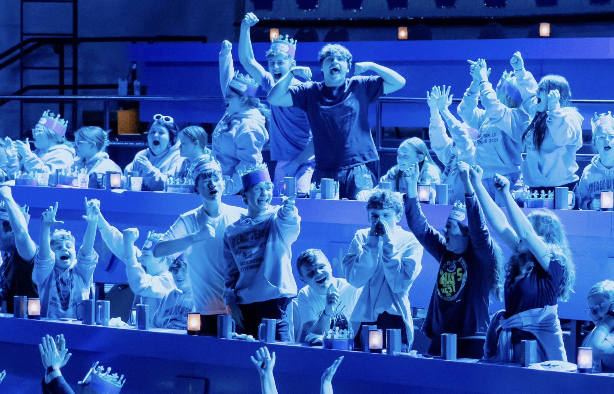 Students enjoying a show