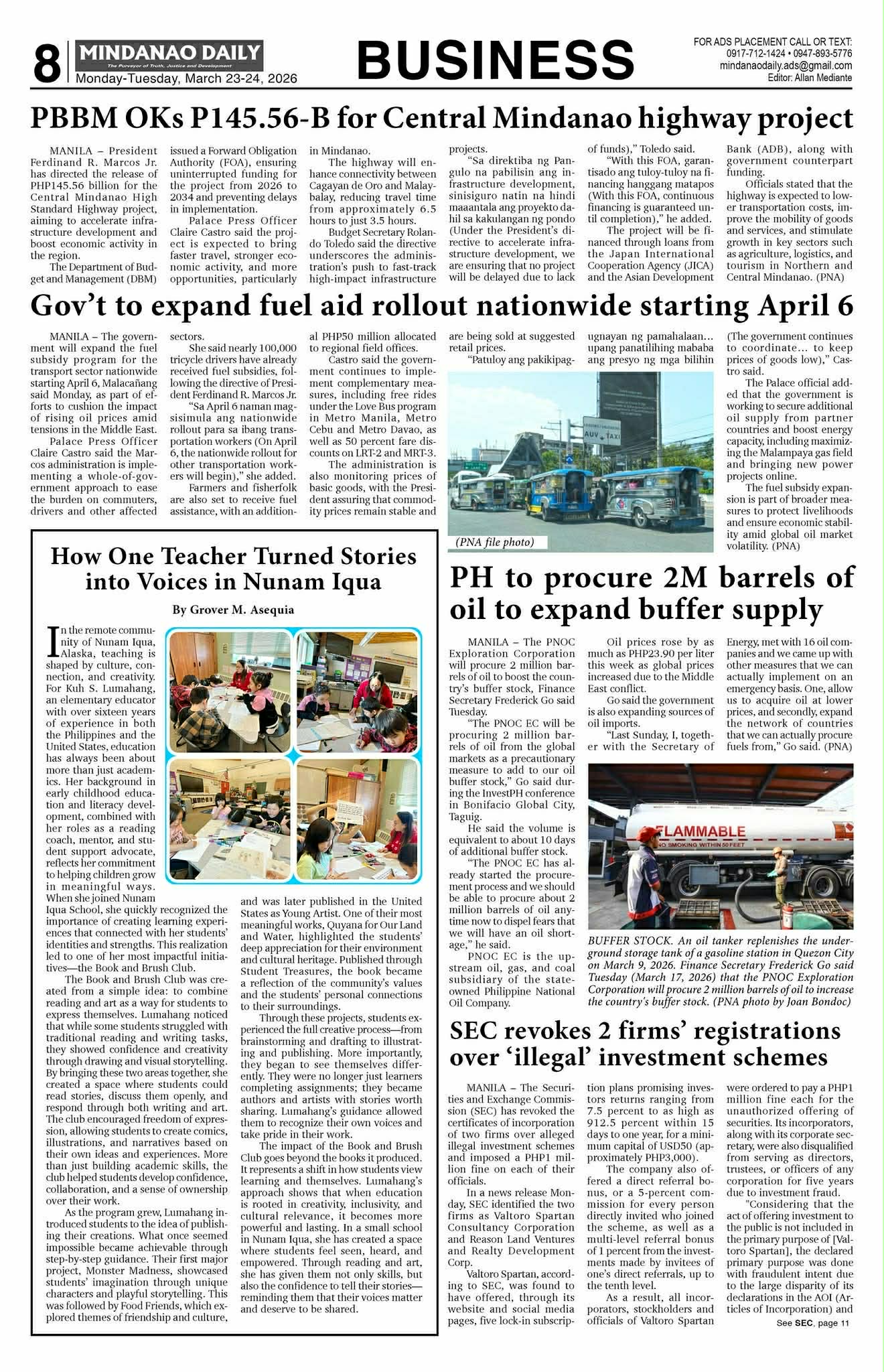 image of newspaper article