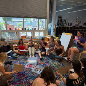 students getting prepared for preschool students