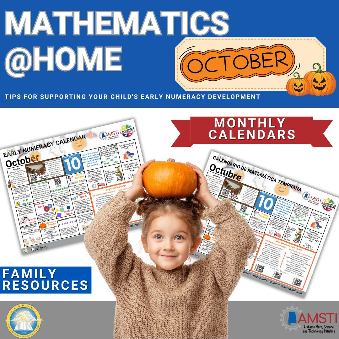 AMSTI Early Numeracy Calendar - October 2025