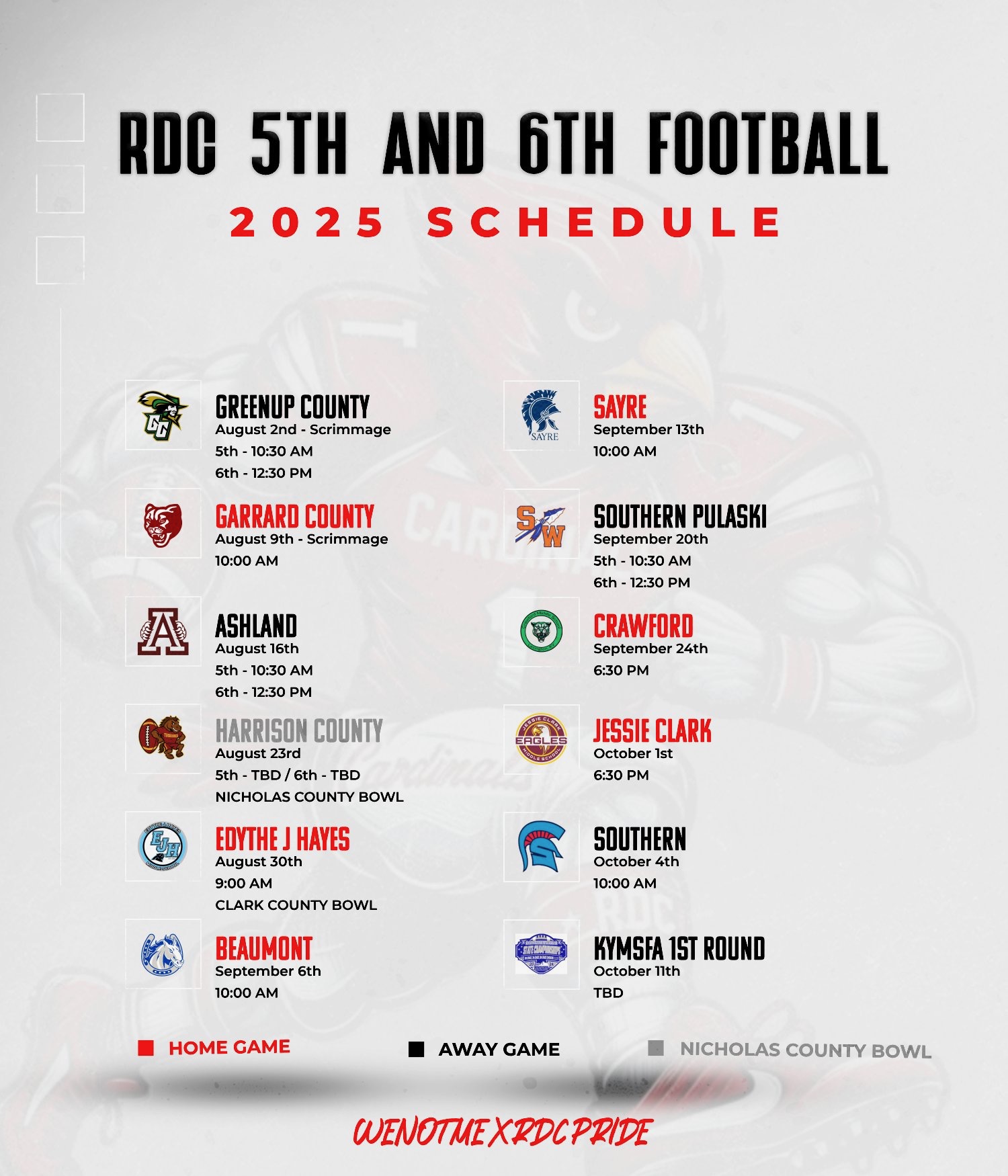RDC 5th & 6th Football