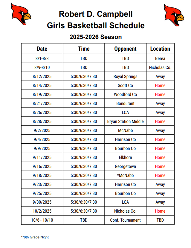 Schedule