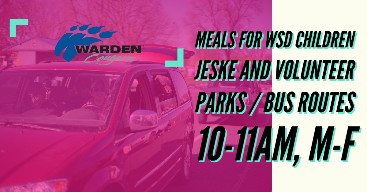 4/20/2020, MEALS AND ENRICHMENT PACKETS FOR WARDEN CHILDREN GOING OUT TODAY
