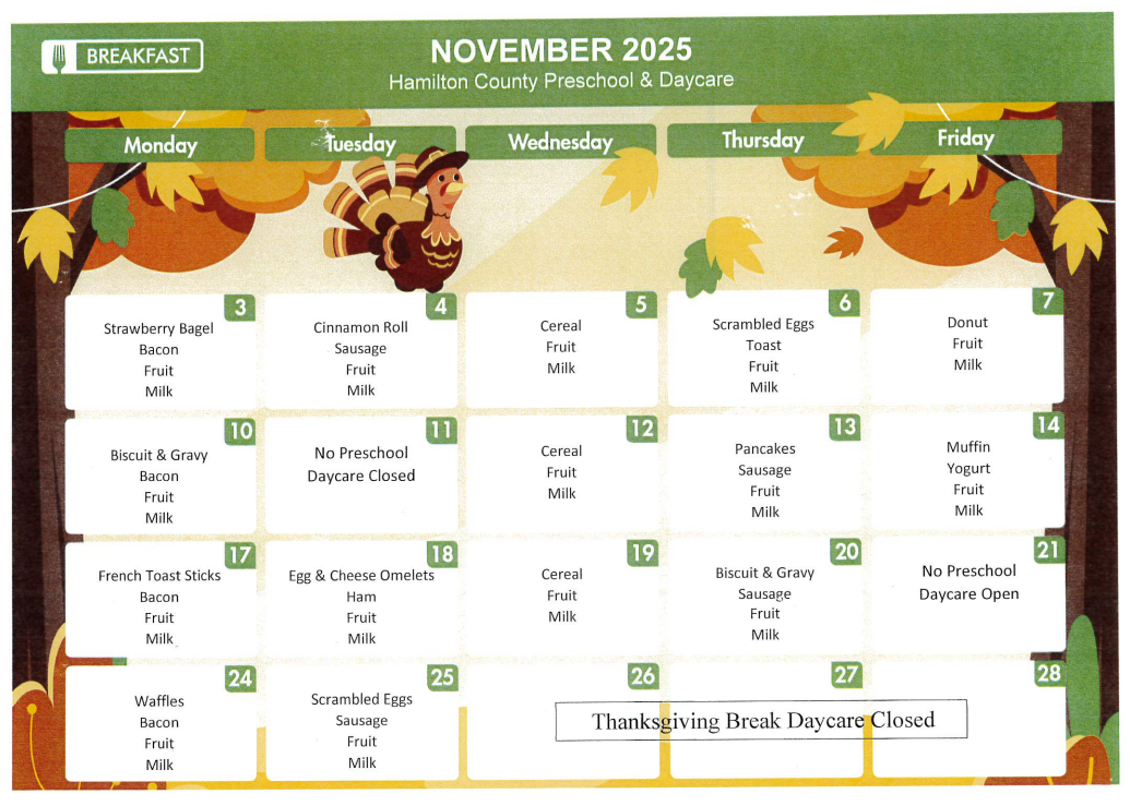 November Menu