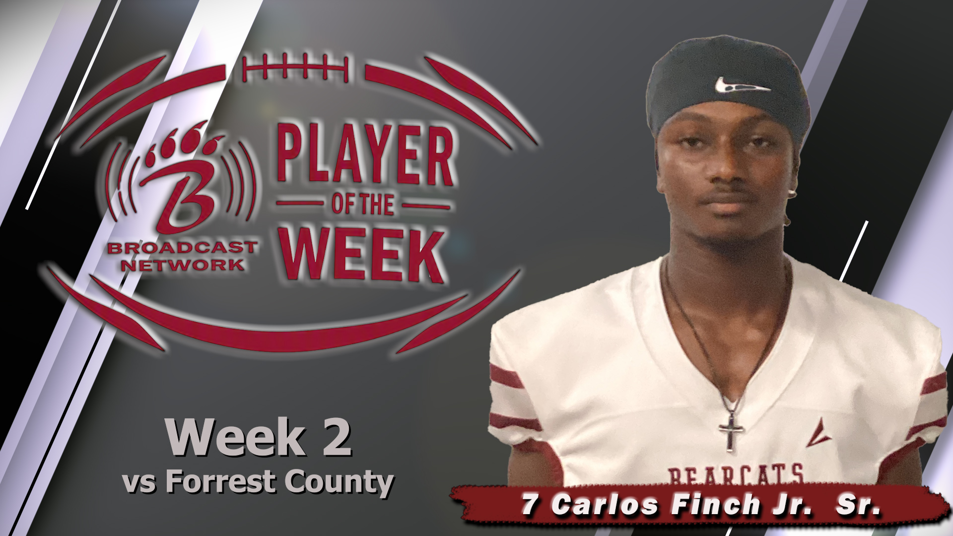Carlos Finch jr BBN player of week, week 2