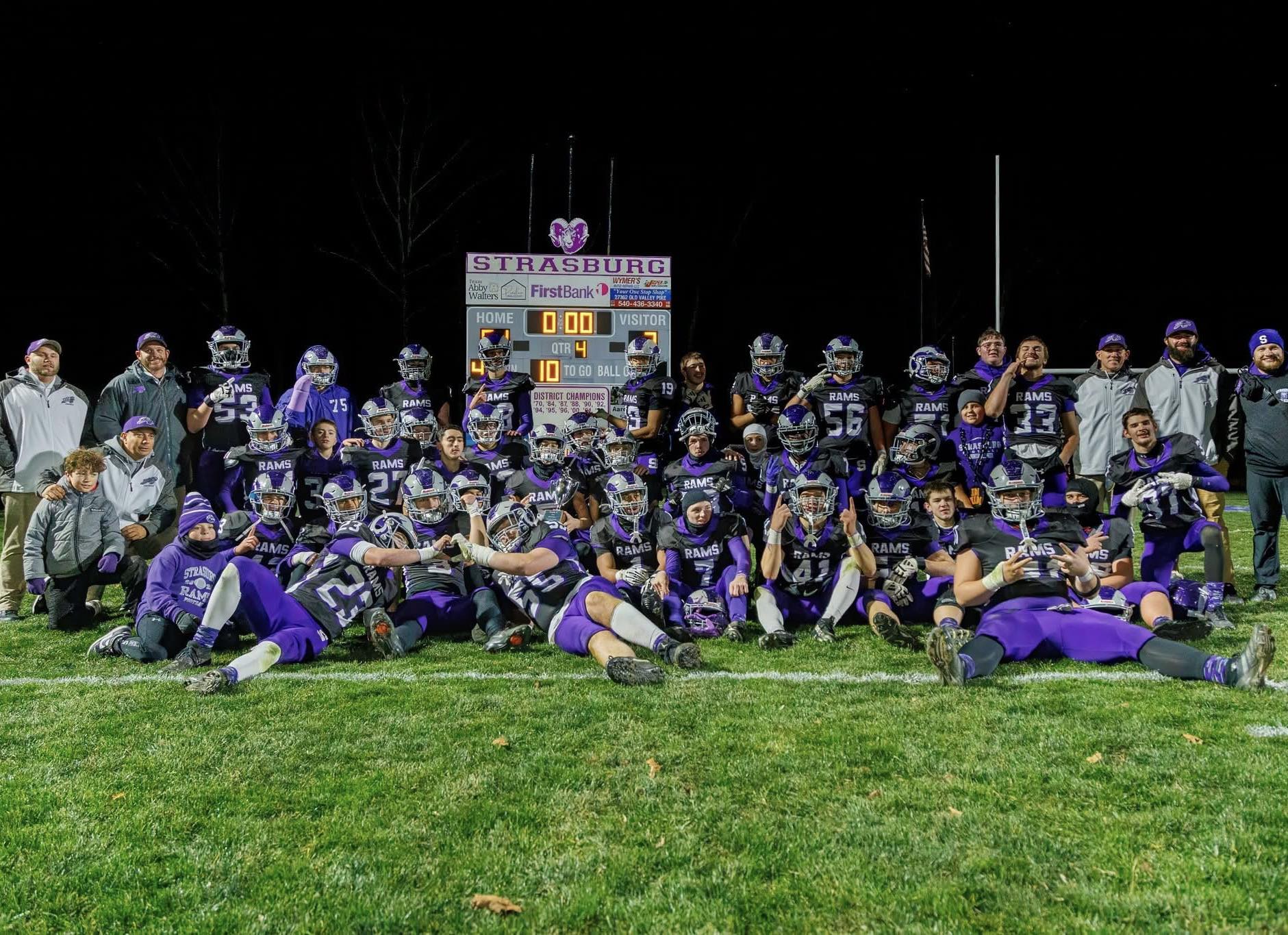 Strasburg Football Wins Region 2B Title