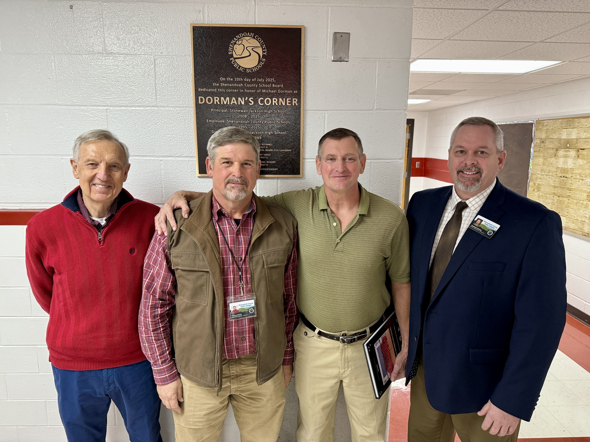 Former Principal Mike Dorman Honored With Plaque