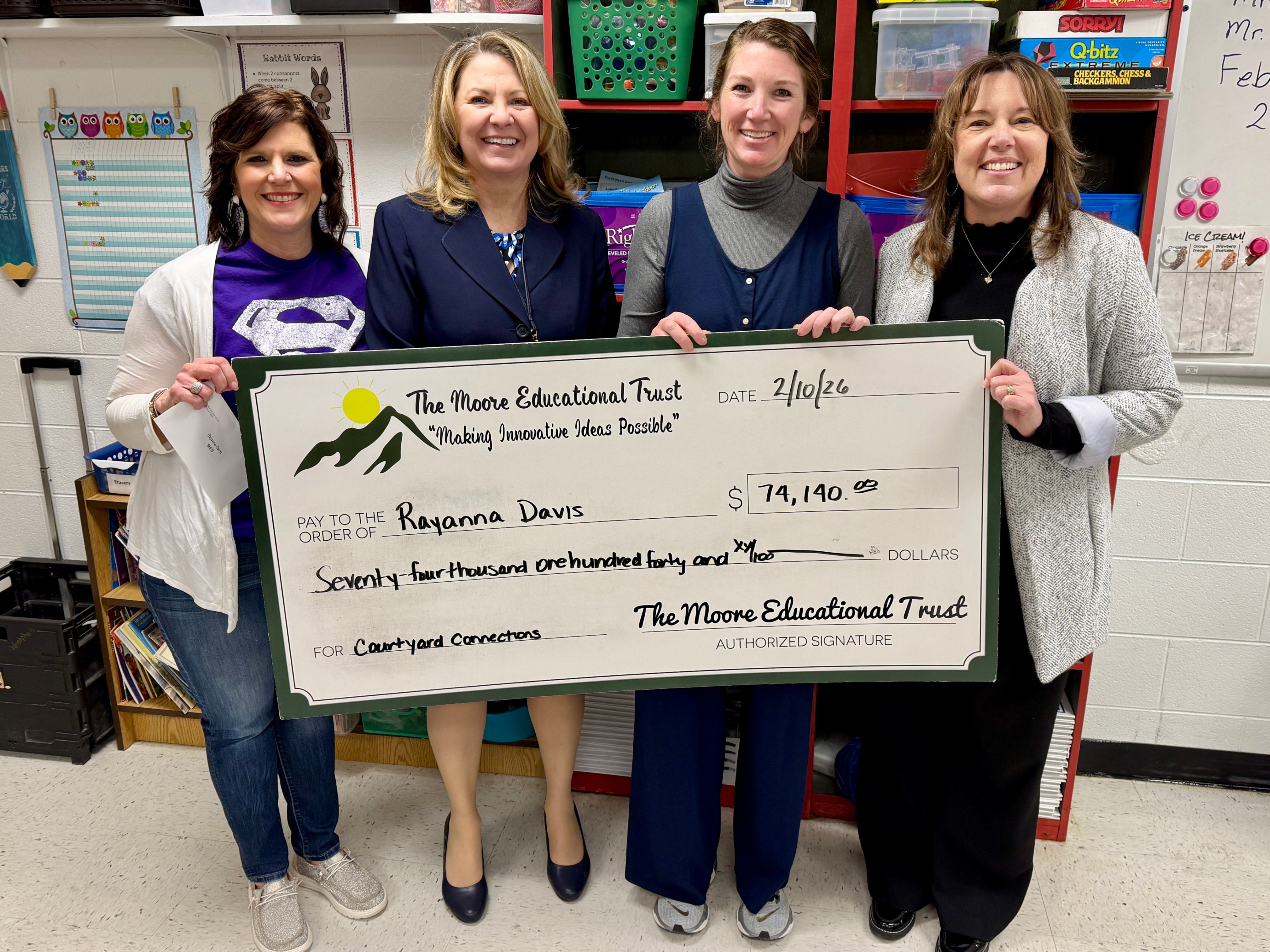 SCPS Staff Surprised With Moore Educational Trust Grants