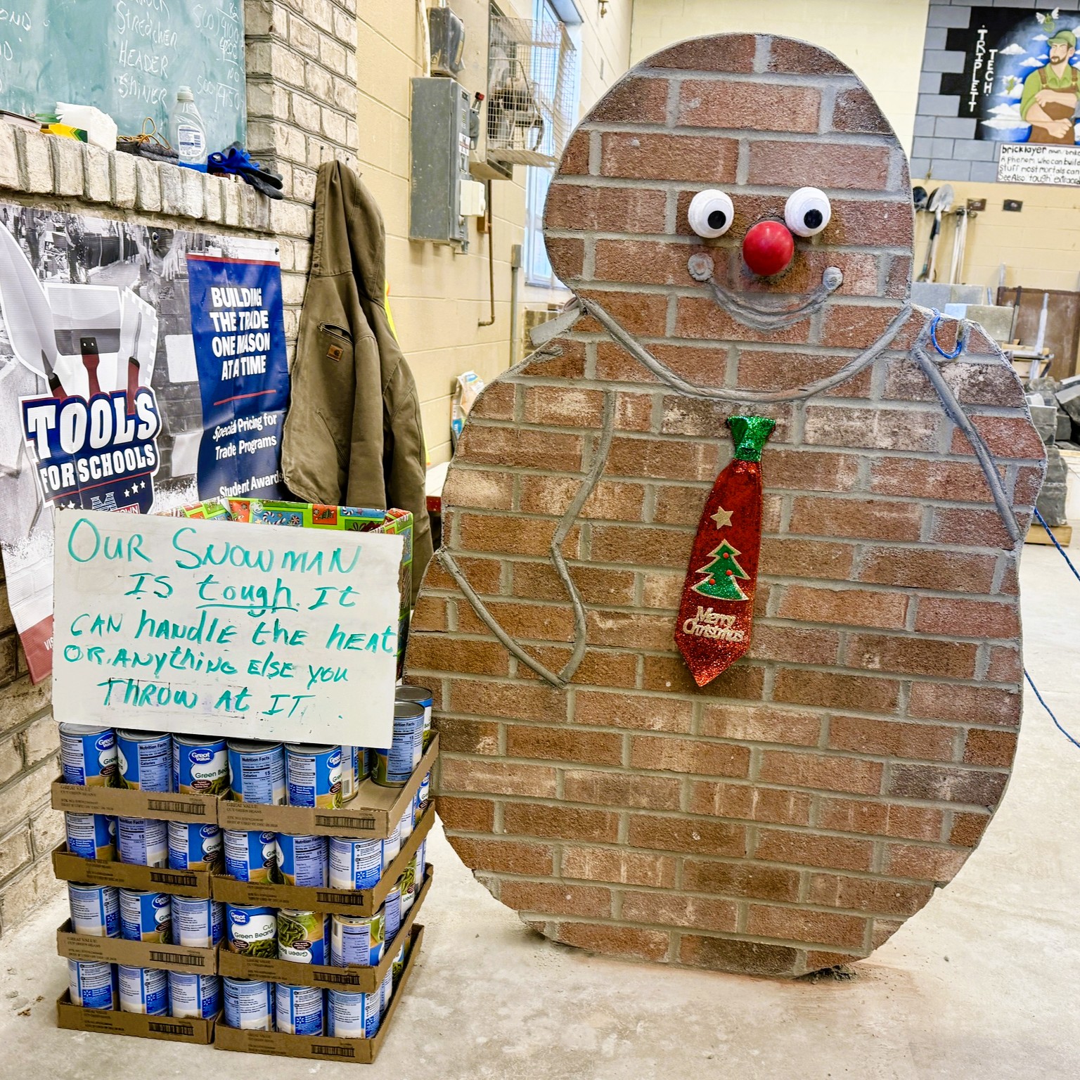 Triplett Tech Students Build A Snowman