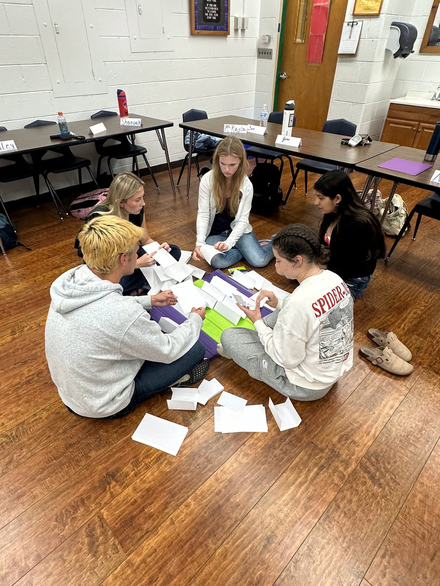 Triplett Criminal Justice & Emergency Telecommunications Students Tackle Index Card Tower Challenge