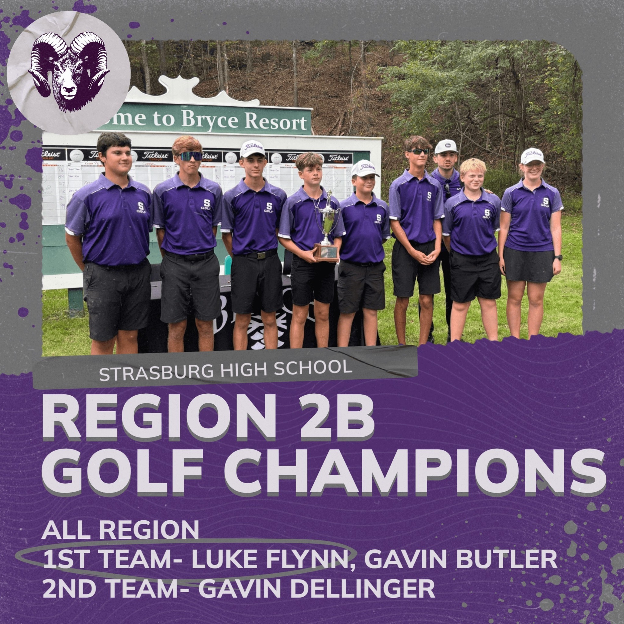 Rams wins Region 2B Golf Championship, Generals Finish Second