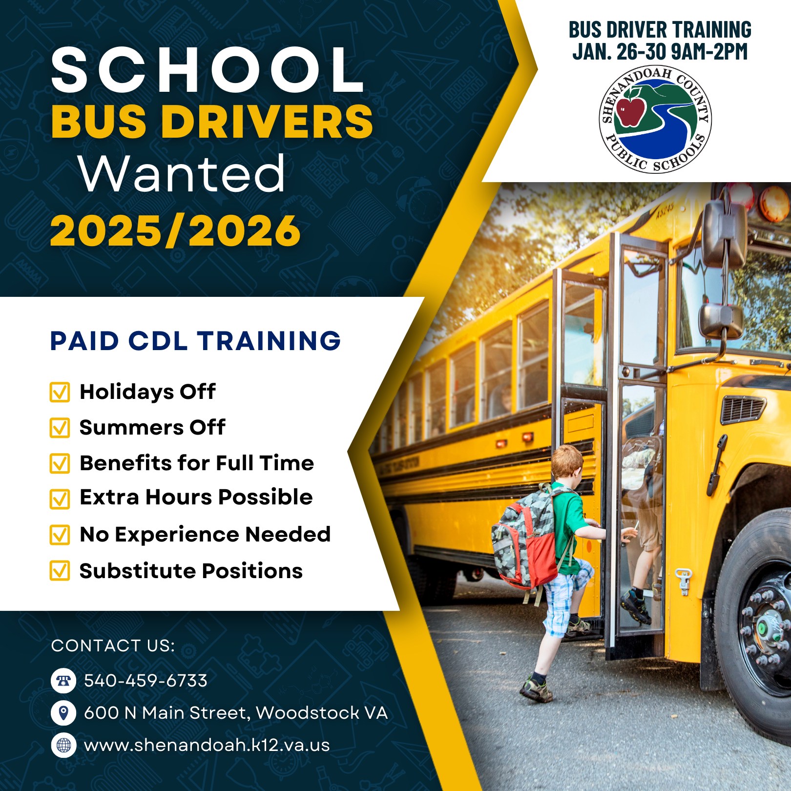 Bus Driver Training Course Jan. 26-30