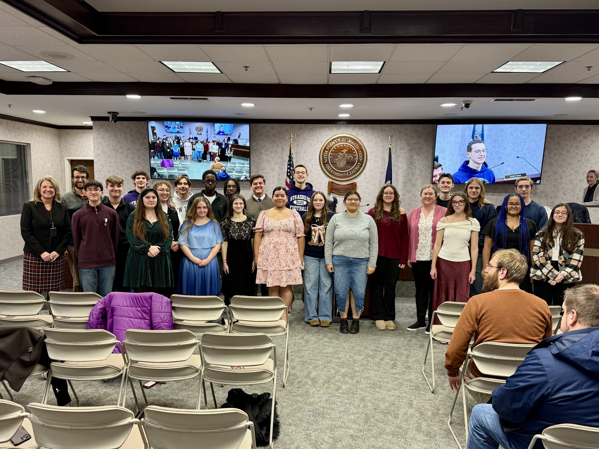 SHS & SJHS Musicians and Singers, CHS Principal Recognized at School Board Meeting