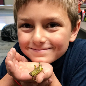 boy with frog