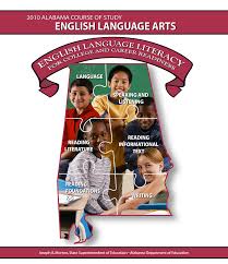 Picture of the cover page of the Alabama English Language Arts Course of Study  and is a link to the pdf document found on the ALEX website.