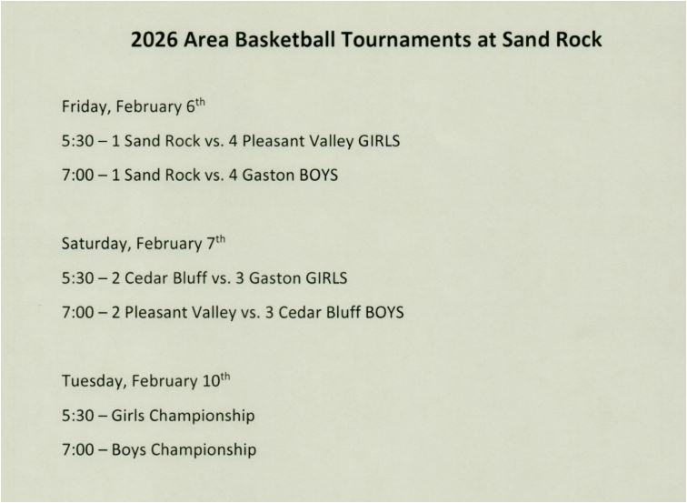 Area Tournament Flyer