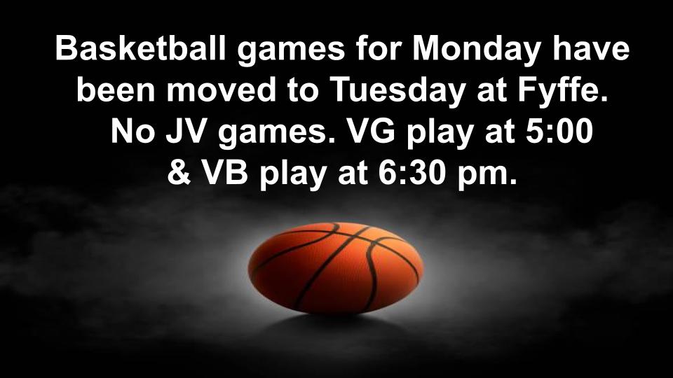 Basketball Time Change Info