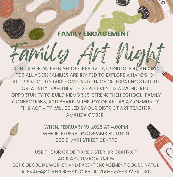 Family Art Night Flyer