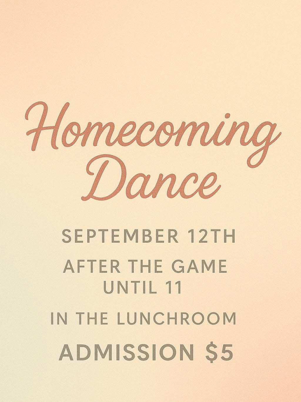 Homecoming Dance Flyer