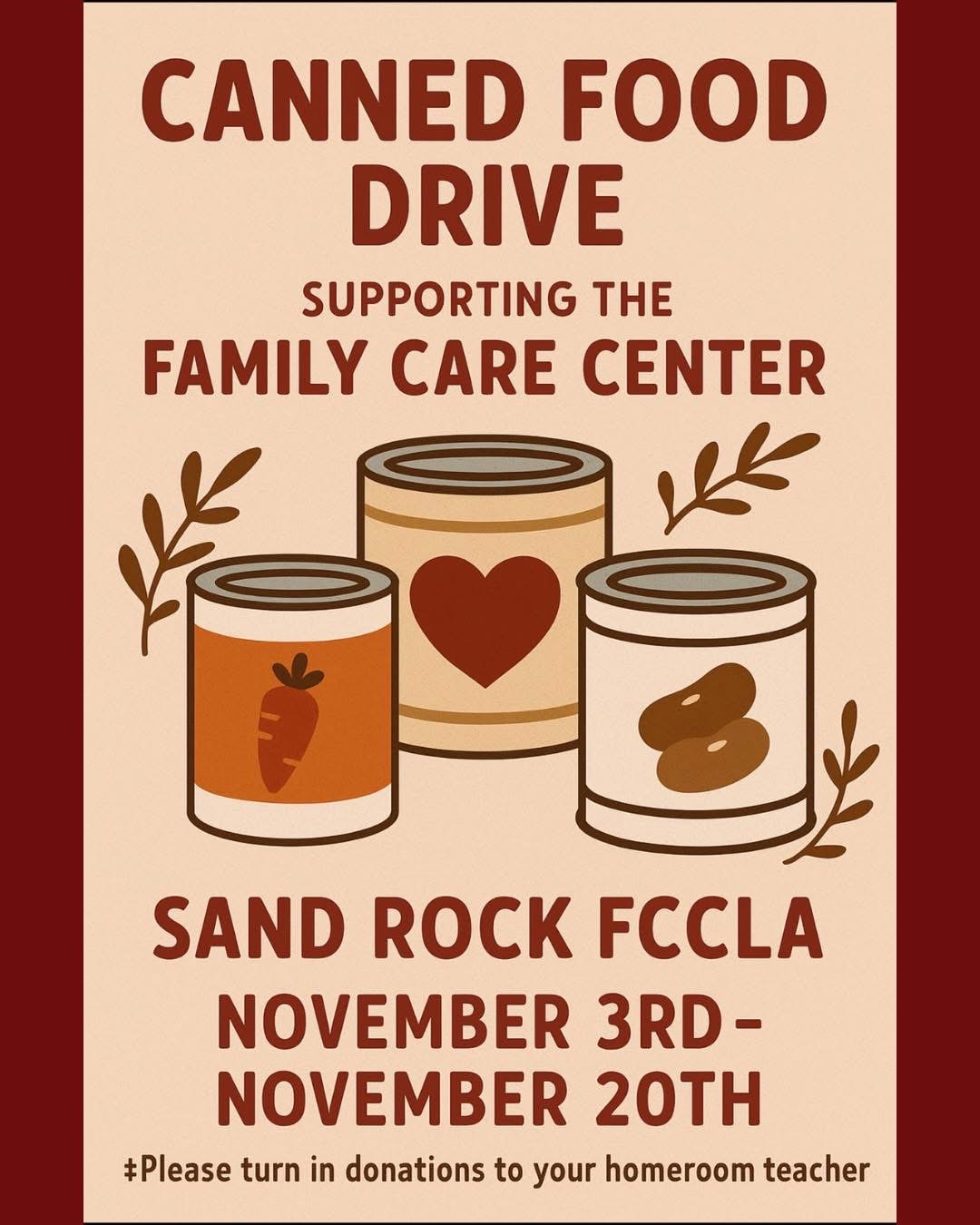 Canned Food Drive Flyer