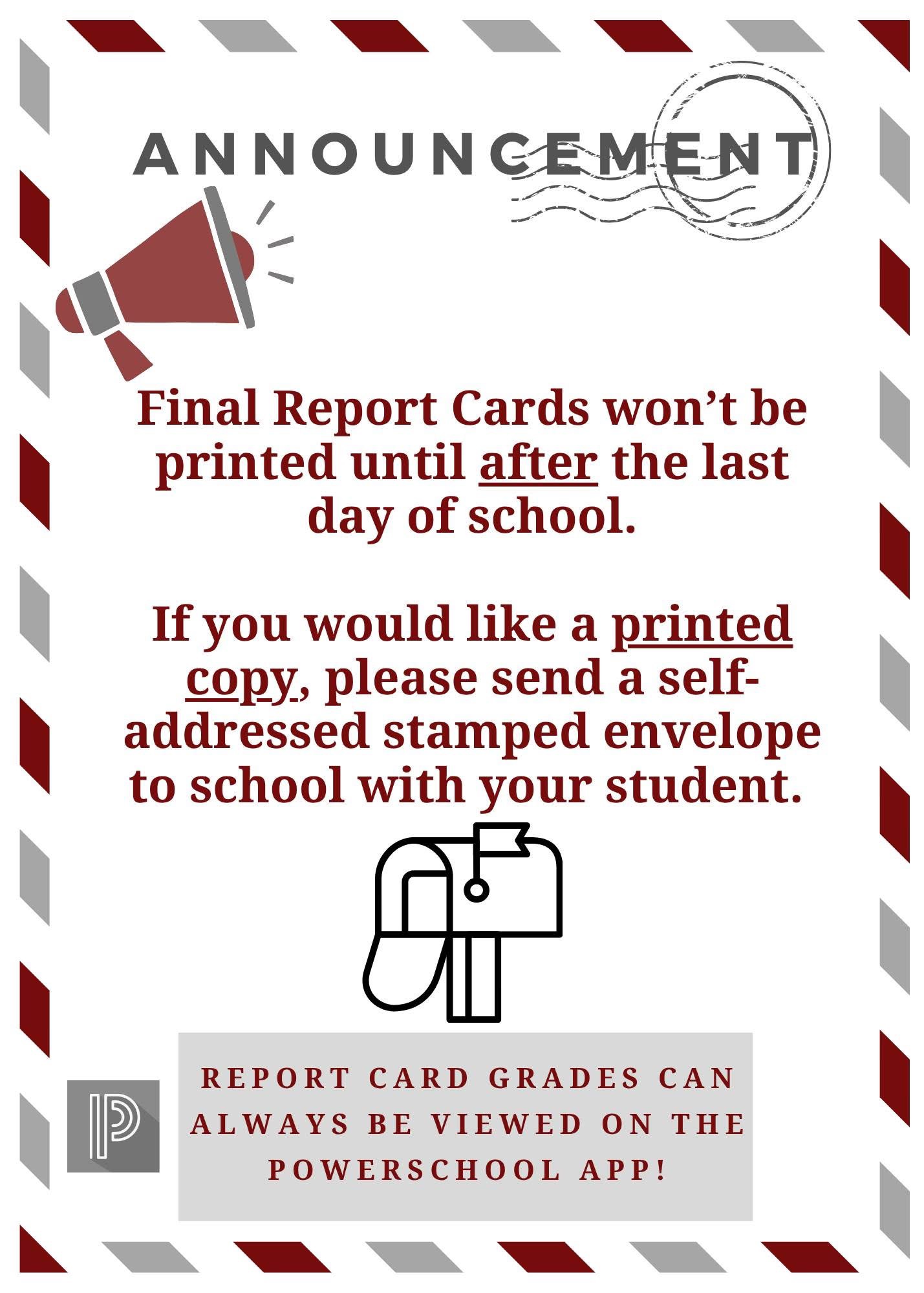Final Report Card Flyer