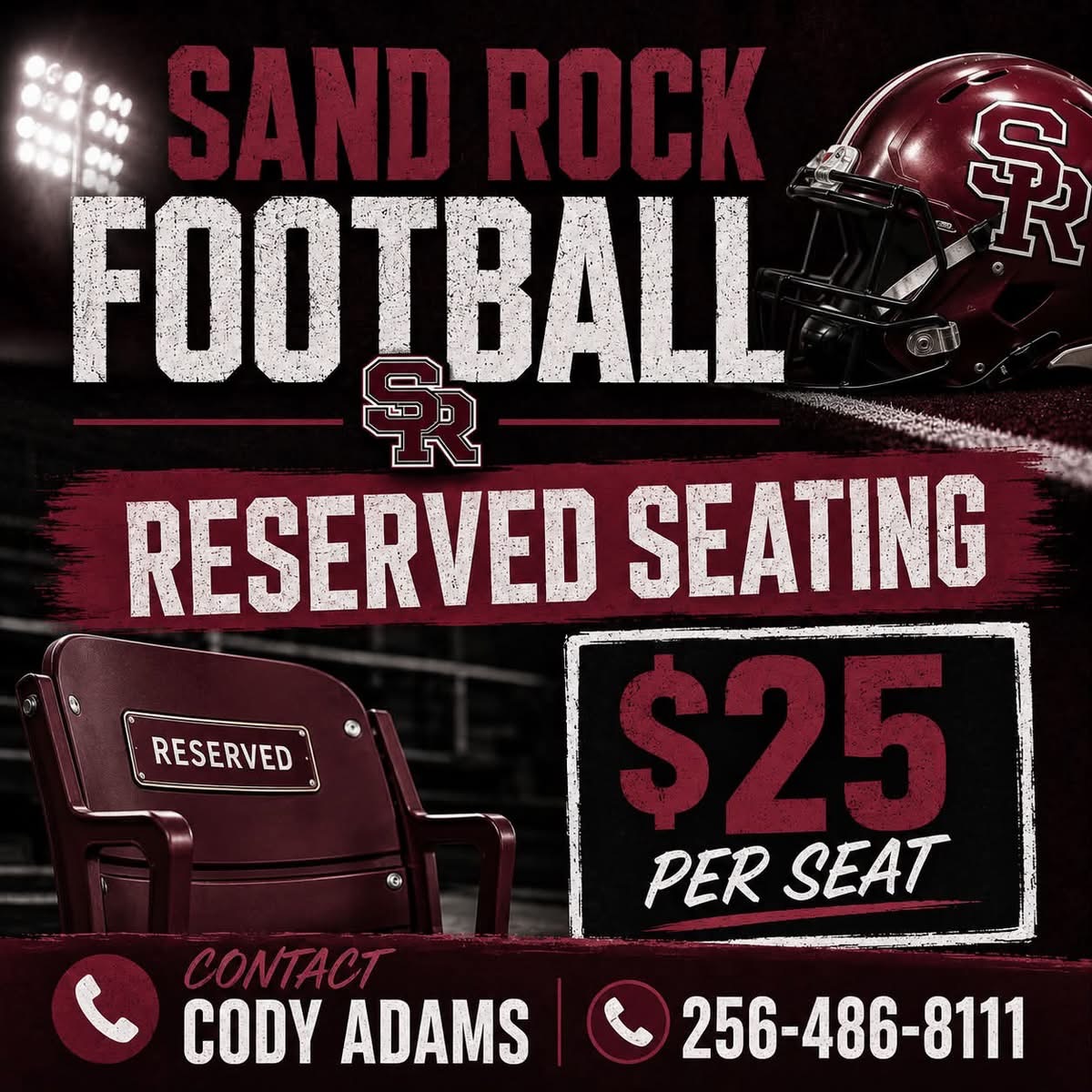 Football Reserved Seating Flyer