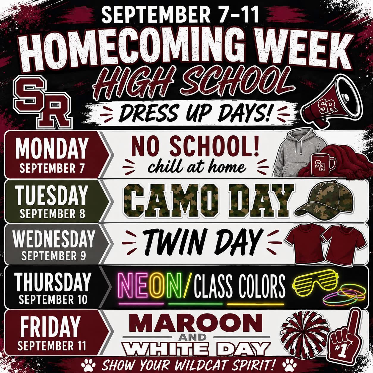 Homecoming Dress Up Days Flyer