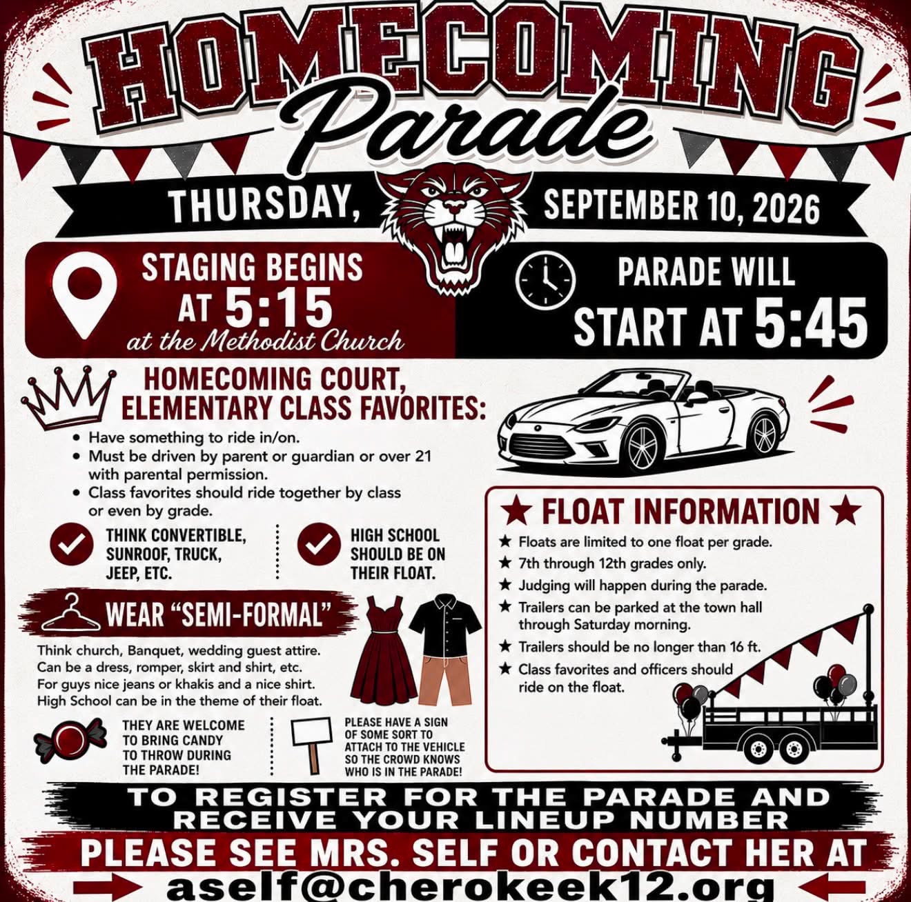 Homecoming Parade Flyer
