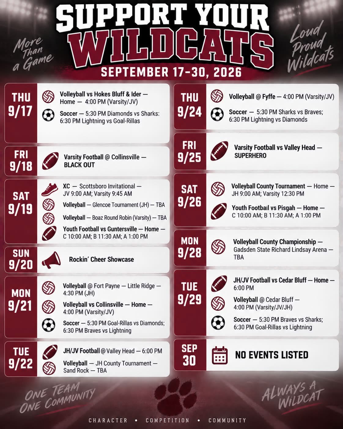 Sports Calendar Flyer