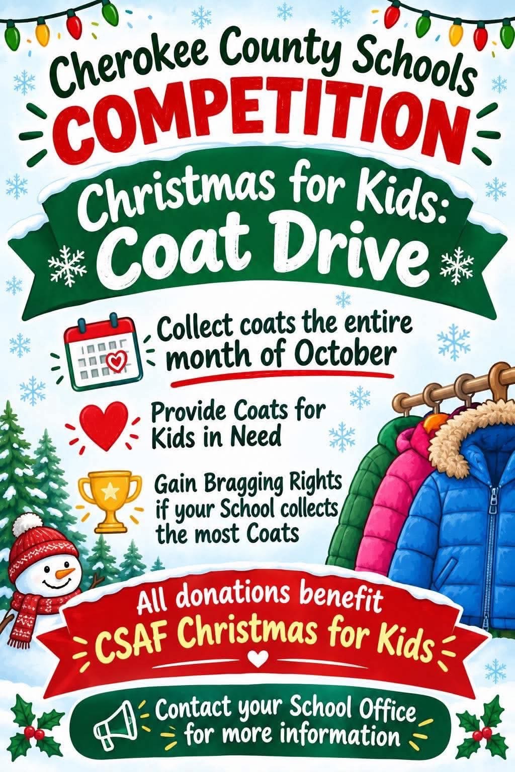 Coat Drive Competition Flyer