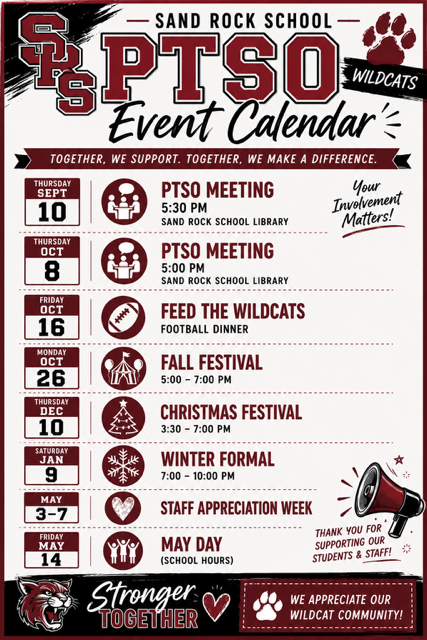 PTSO Event Calendar
