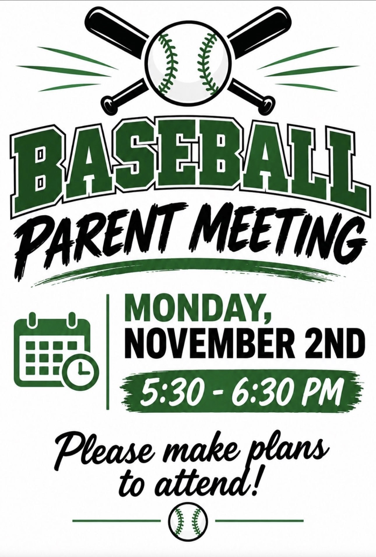Baseball Parent Meeting 
