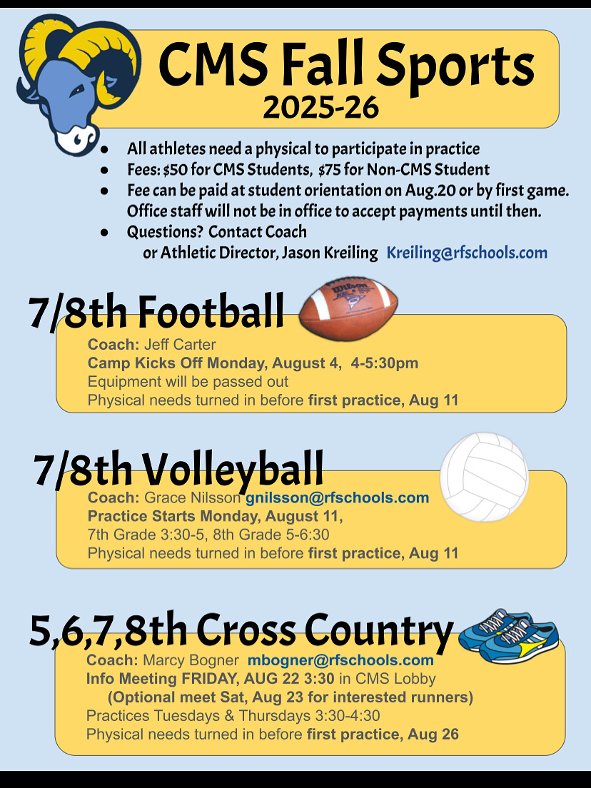 Fall Sports Info